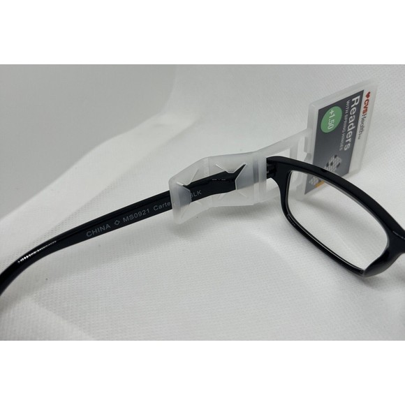3 Cvs health unisex Reading glasses Carter 2.0 black 1.0-1.50 Magnification - Picture 4 of 5